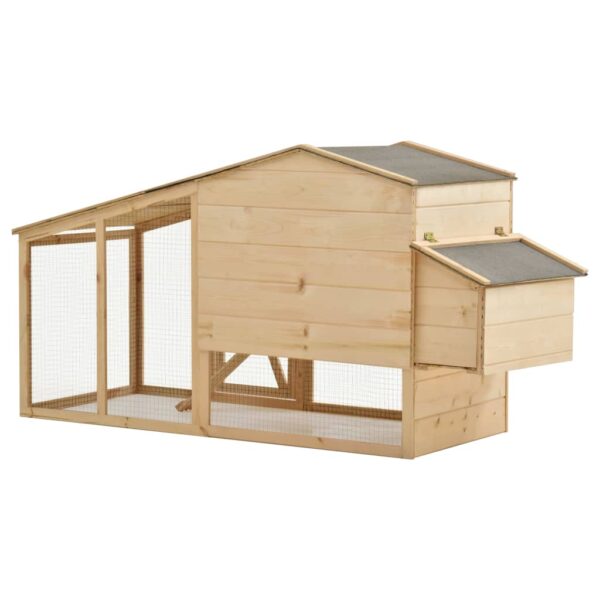 vidaXL Chicken Cage Solid Pine Wood 178x67x92 cm - Image 4