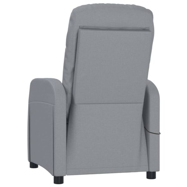 vidaXL Massage Chair Light Grey Fabric - Image 5