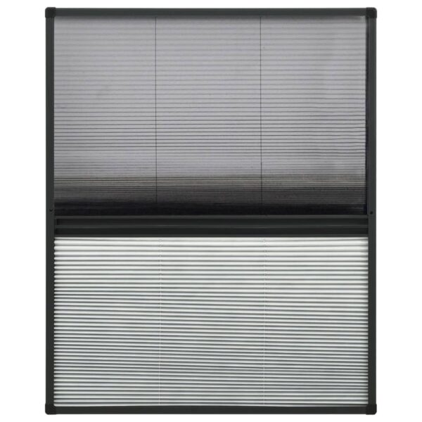 vidaXL Plisse Insect Screen for Windows Aluminium 80x100 cm with Shade - Image 3