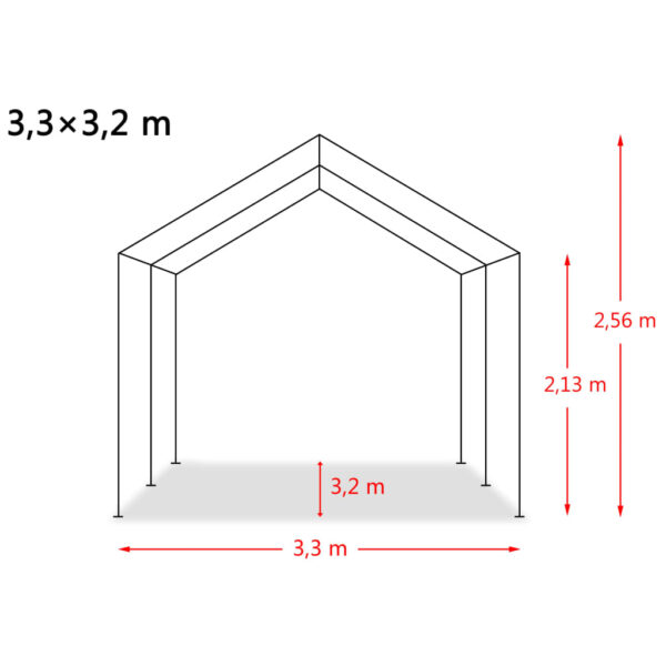 vidaXL Removable Livestock Tent PVC 550 g/m² 3.3x3.2 m Dark Green - Image 9