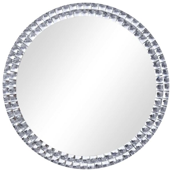 vidaXL Wall Mirror 50 cm Tempered Glass - Image 2