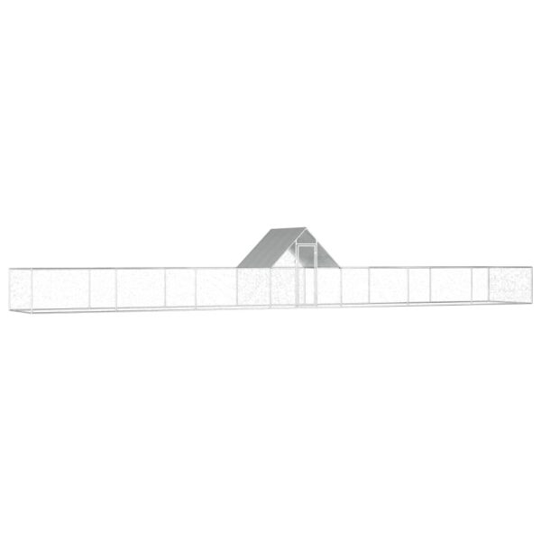vidaXL Chicken Coop 14x2x2 m Galvanised Steel - Image 1