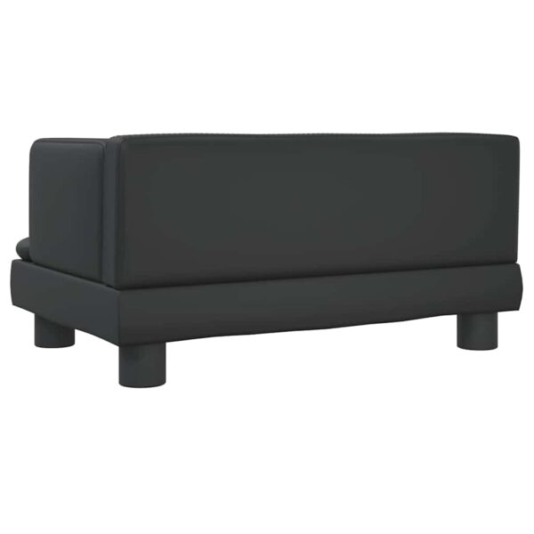vidaXL Dog Bed Black 60x40x30 cm Faux Leather - Image 5