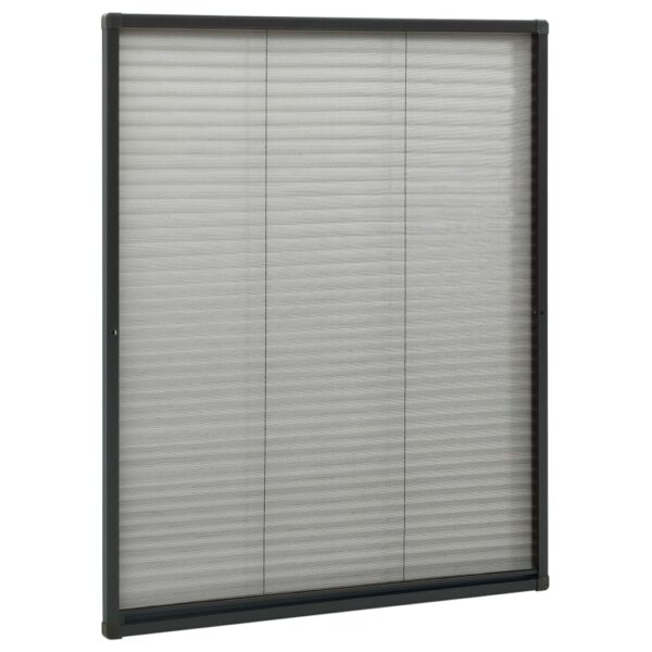 vidaXL Plisse Insect Screen for Windows Aluminium Anthracite 80x100 cm - Image 3