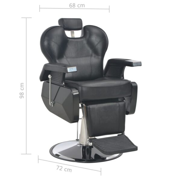 vidaXL Barber Chair Black 72x68x98 cm Faux Leather - Image 11