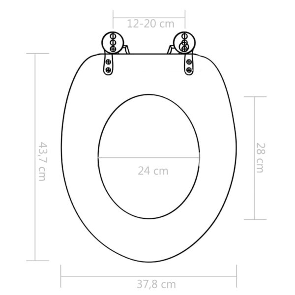 vidaXL WC Toilet Seats 2 pcs with Soft Close Lids MDF Old Wood Design - Image 10