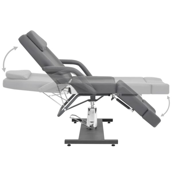 vidaXL Beauty Treatment Chair Faux Leather Grey 180x62x78 cm - Image 4