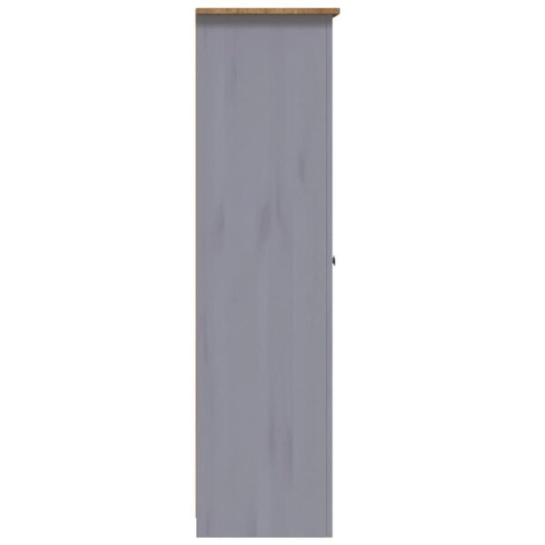 vidaXL 3-Door Wardrobe Grey 118x50x171.5 cm Pine Panama Range - Image 7
