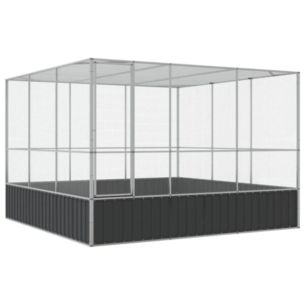 vidaXL Aviary Silver 311x307x212 cm Steel - Image 2