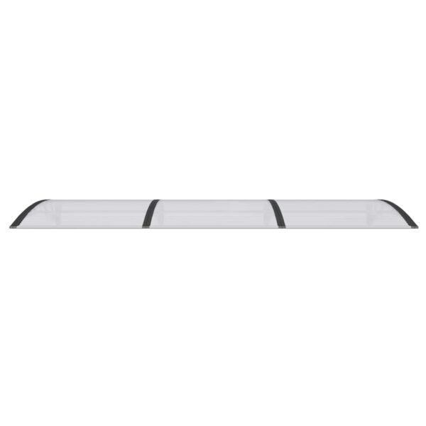 vidaXL Door Canopy Black 300x100 cm Polycarbonate - Image 4