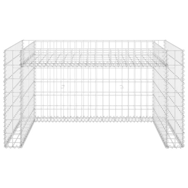 vidaXL Lawn Mower Garage with Raised Bed 110x80x60 cm Steel Wire - Image 3