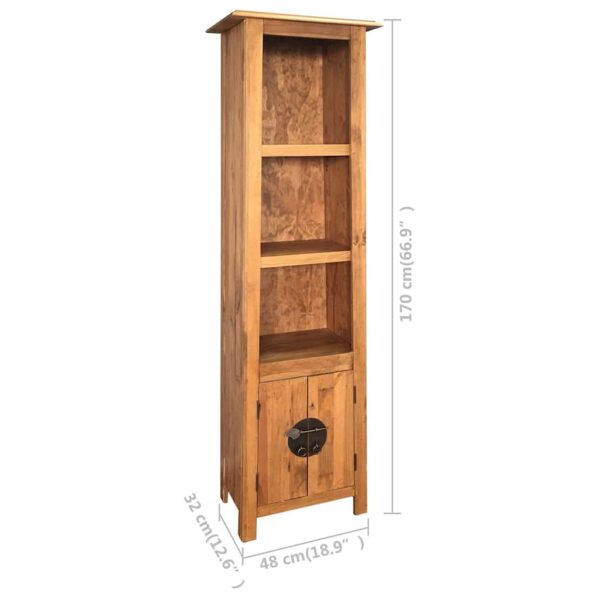 vidaXL Freestanding Bathroom Cabinet Solid Pinewood 48x32x170 cm - Image 8