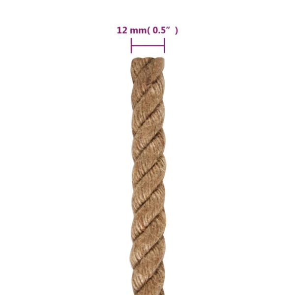 vidaXL Jute Rope 25 m Long 12 mm Thick - Image 6