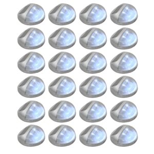 vidaXL Outdoor Solar Wall Lamps LED 24 pcs Round Silver