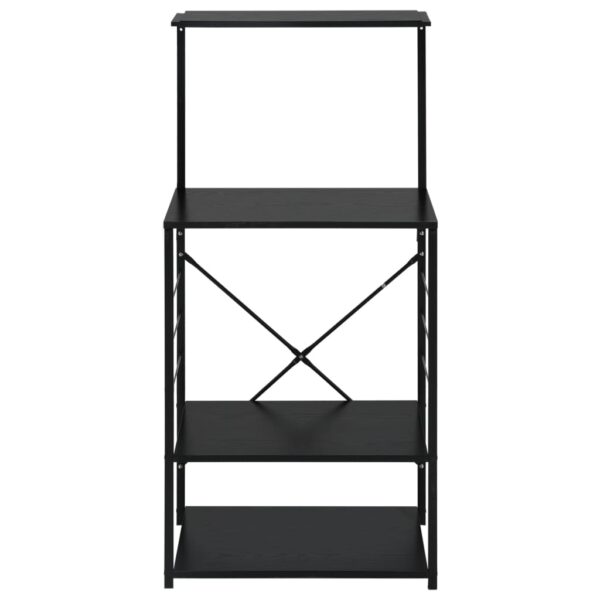 vidaXL Microwave Cabinet Black 60x39.6x123 cm Engineered Wood - Image 3