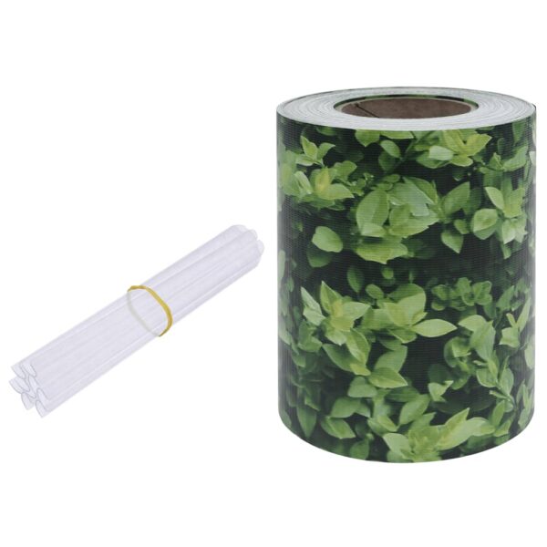 vidaXL Garden Privacy Screen PVC 70x0.19 m Green - Image 2