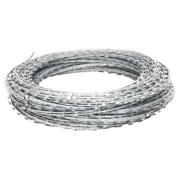 vidaXL BTO-22 Clipped Concertina Razor Wire Galvanised Steel 60 m - Image 2
