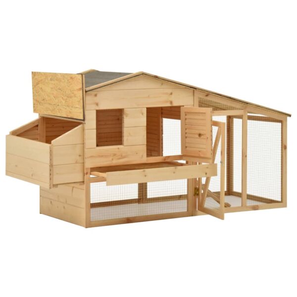 vidaXL Chicken Cage Solid Pine Wood 178x67x92 cm - Image 2