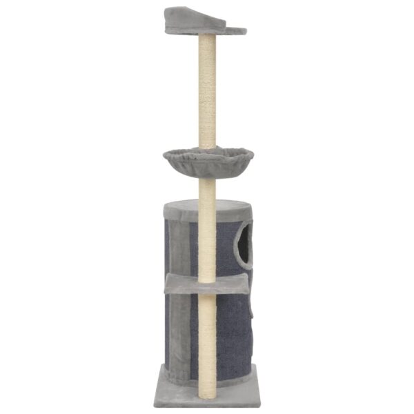 vidaXL Cat Tree with Sisal Scratching Posts Grey 148 cm - Image 3