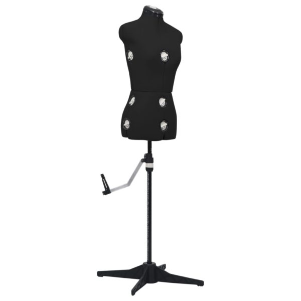 vidaXL Adjustable Dress Form Female Black S Size 33-40 - Image 1