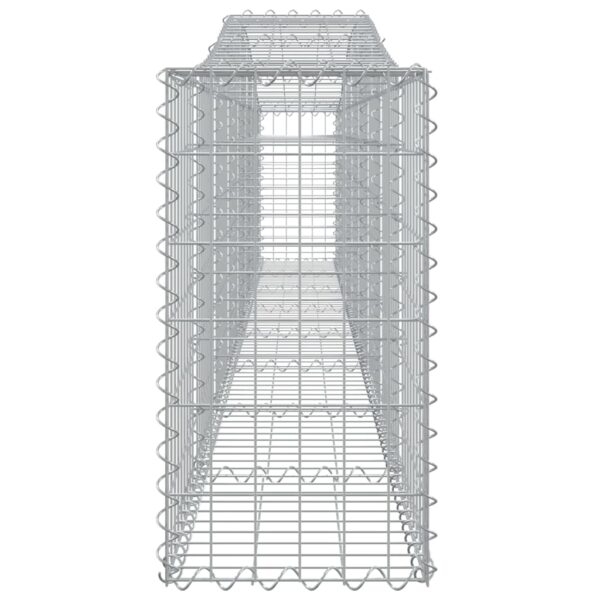 vidaXL Arched Gabion Basket 400x30x60/80 cm Galvanised Iron - Image 4