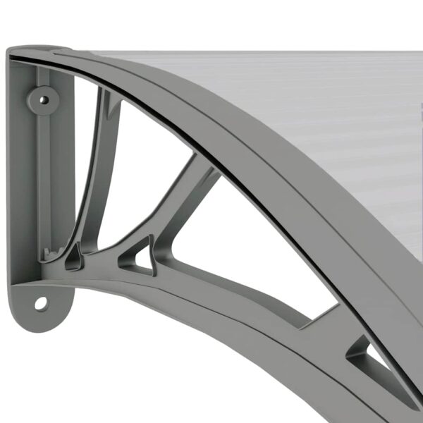 vidaXL Door Canopy Grey 150x75 cm Polycarbonate - Image 6