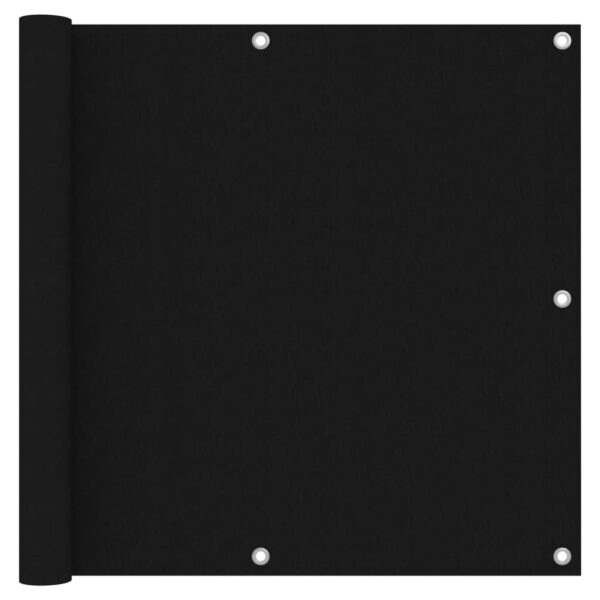 vidaXL Balcony Screen Black 90x300 cm Oxford Fabric - Image 1