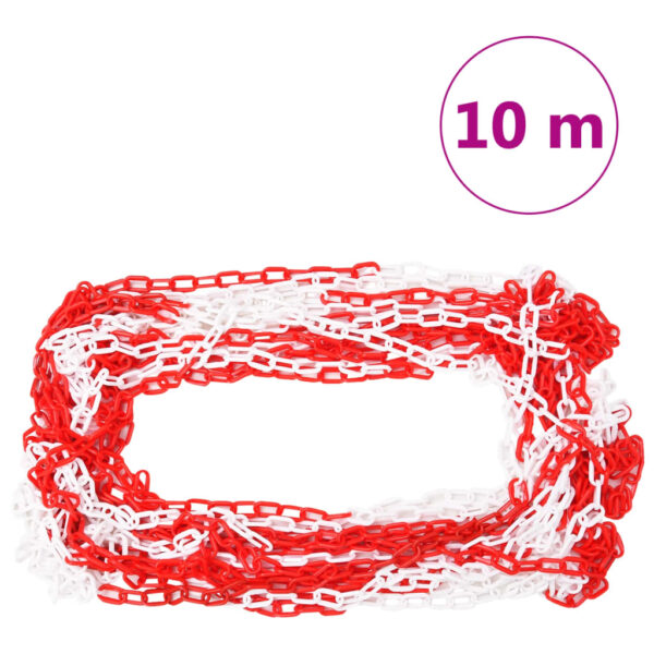 vidaXL Chain Post Set with 10 m Plastic Chain - Image 8