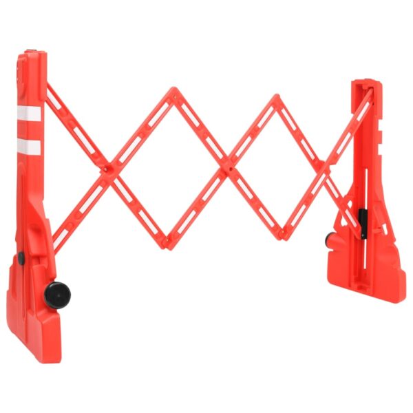 vidaXL Folding Traffic Barrier Red 210x50x105 cm - Image 1