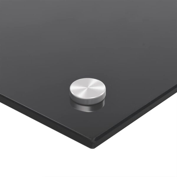 vidaXL Kitchen Backsplash Black 80x50 cm Tempered Glass - Image 9