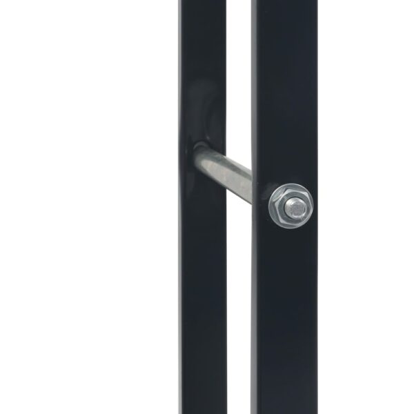 vidaXL Firewood Rack Black 80x25x100 cm Steel - Image 5