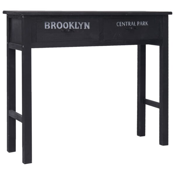 vidaXL Console Table Black 90x30x77 cm Wood - Image 8
