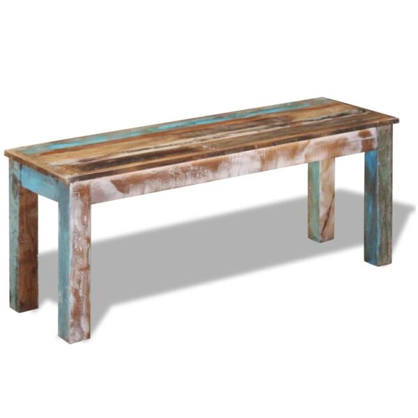 vidaXL Bench Solid Reclaimed Wood 110x35x45 cm - Image 2