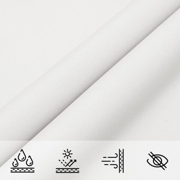 vidaXL Sunshade Sail Oxford Fabric Rectangular 4x5 m White - Image 8
