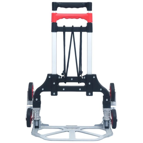vidaXL Foldable Stair Transport Trolley 70 kg Aluminium Silver - Image 3