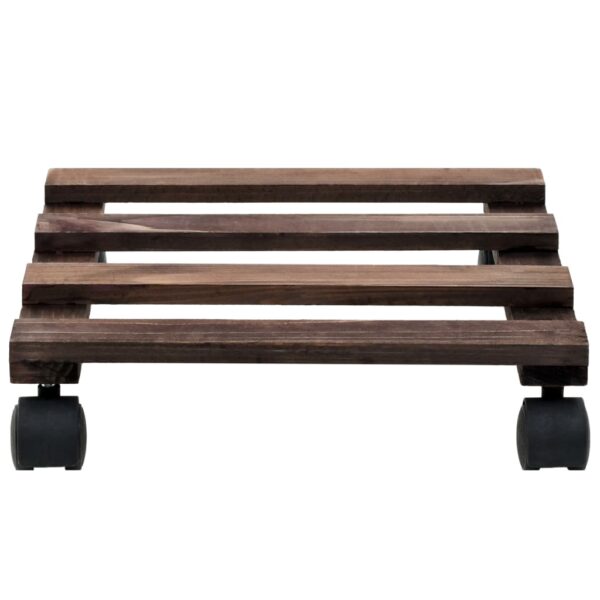 vidaXL Plant Rollers 4 pcs Cedar Wood 25x25 cm - Image 3