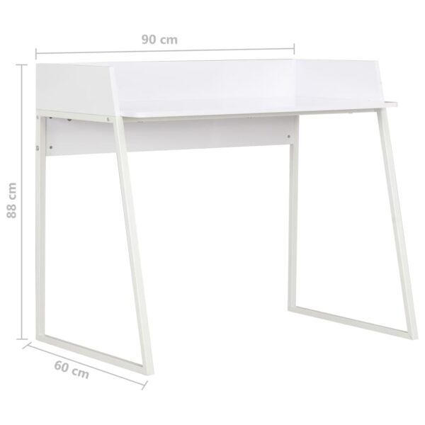 vidaXL Desk White 90x60x88 cm - Image 8
