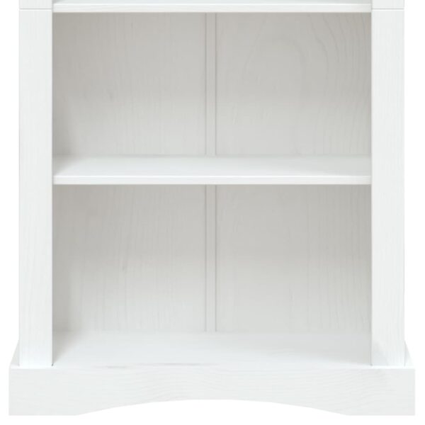 vidaXL 4-Tier Bookcase Mexican Pine Corona Range White 80x29x150 cm - Image 7