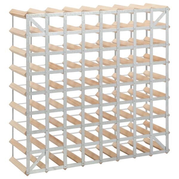 vidaXL Wine Rack for 72 Bottles Solid Pinewood - Image 3