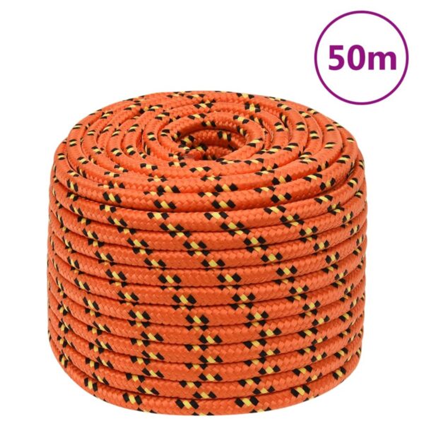 vidaXL Boat Rope Orange 12 mm 50 m Polypropylene - Image 1