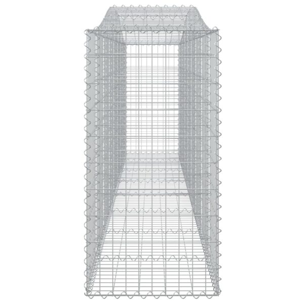 vidaXL Arched Gabion Basket 400x50x100/120 cm Galvanised Iron - Image 4
