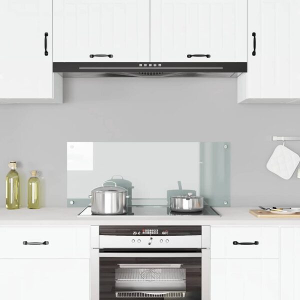 vidaXL Kitchen Backsplash Transparent 100x40 cm Tempered Glass - Image 1