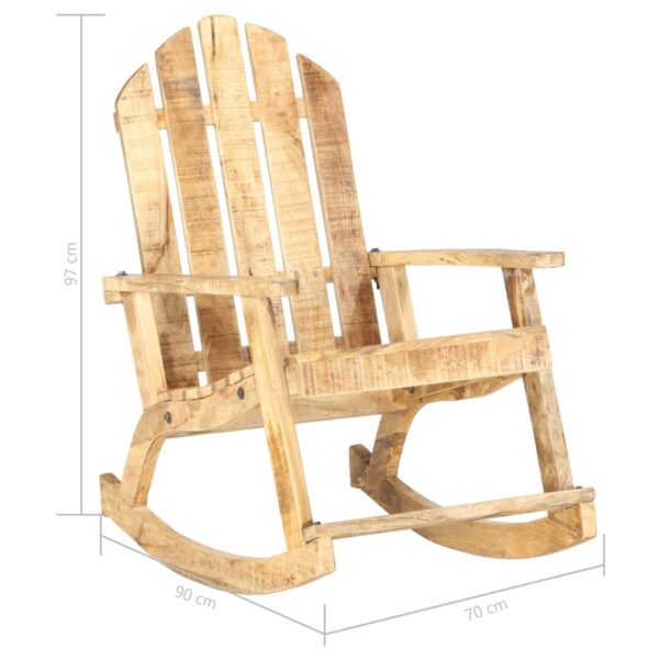 vidaXL Garden Rocking Chair Solid Mango Wood - Image 7