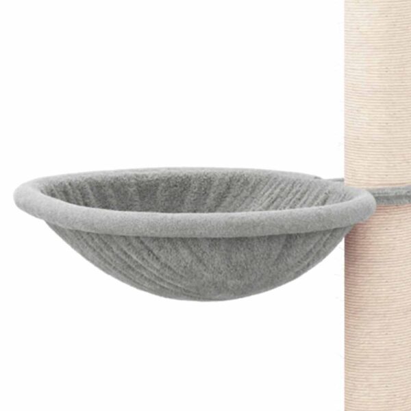 vidaXL Cat Tree with Sisal Scratching Posts Light Grey 94.5 cm - Image 6