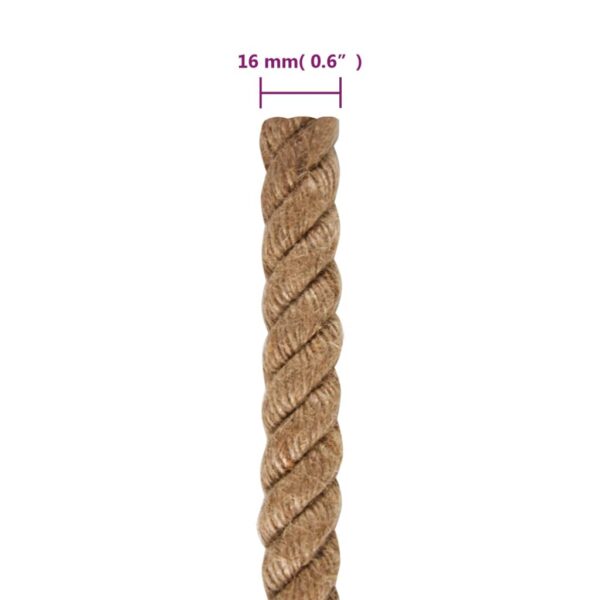 vidaXL Jute Rope 100 m Long 16 mm Thick - Image 6