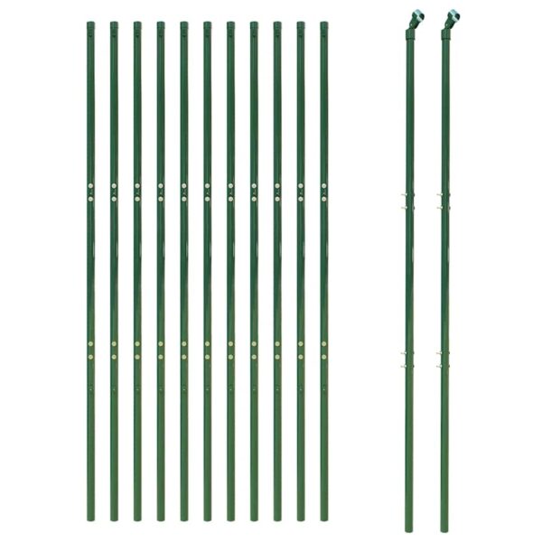vidaXL Chain Link Fence Green 1.6x25 m - Image 3