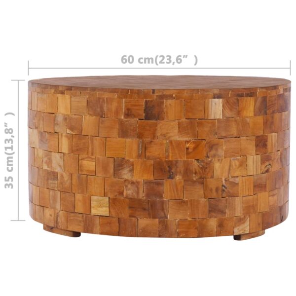 vidaXL Coffee Table 60x60x35 cm Solid Teak Wood - Image 3