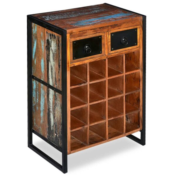 vidaXL Wine Rack for 16 Bottles Solid Reclaimed Wood - Image 13