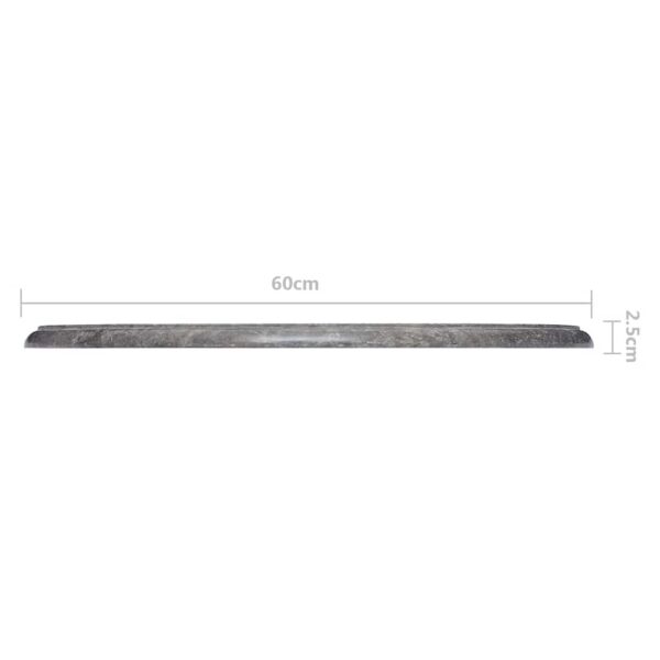 vidaXL Table Top Black Ø60x2.5 cm Marble - Image 7