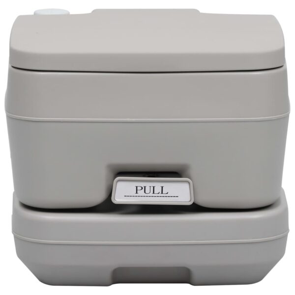 vidaXL Portable Camping Toilet Grey 10+10 L - Image 2